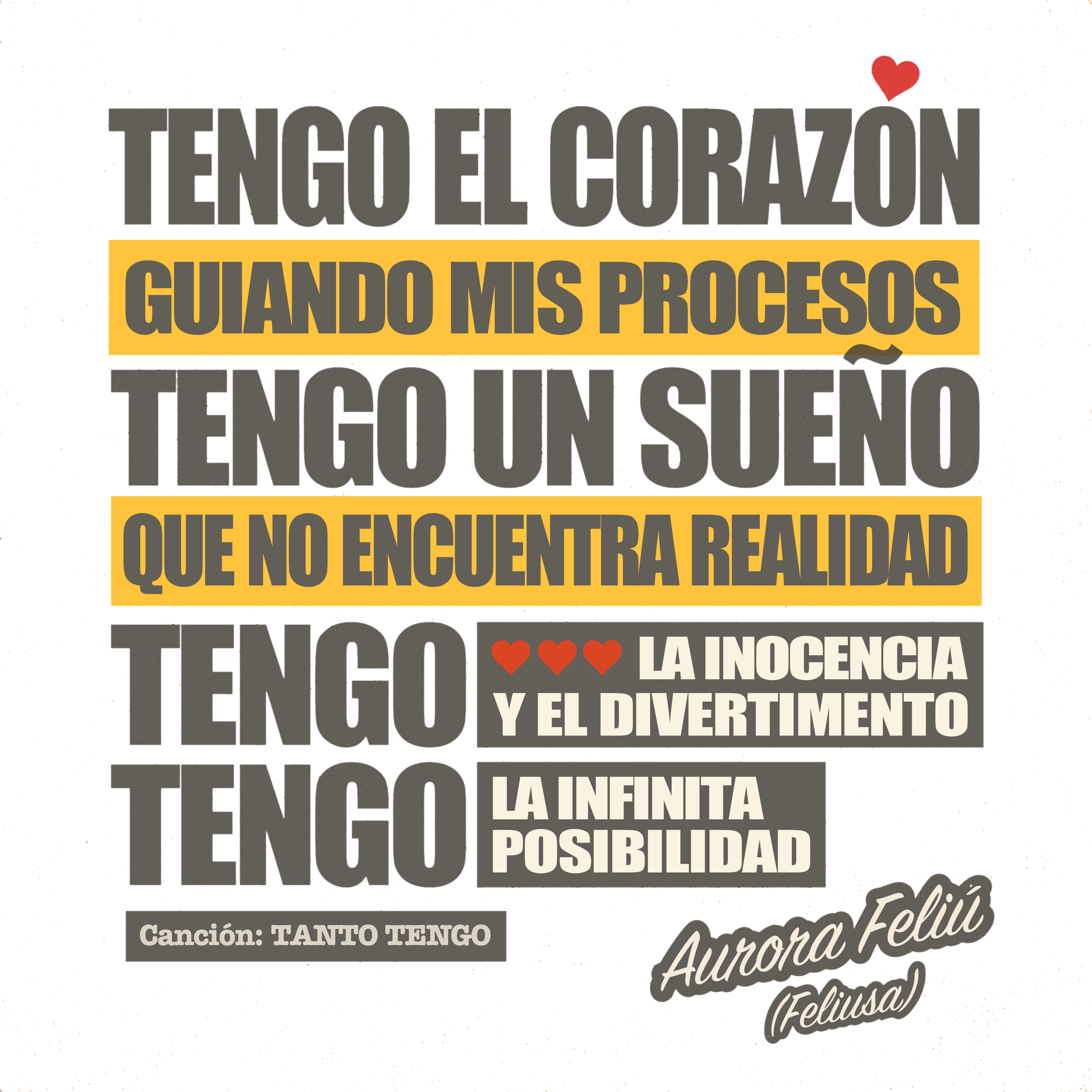 DISEÑOS FELIUSA - DIY - Tanto Tengo - Aurora Feliú